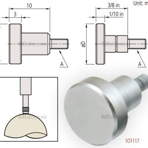Đầu đo đồng hồ so Mitutoyo mặt tiếp xúc phẳng (Flat point)