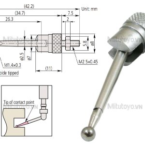 Đầu đo đồng hồ so Mitutoyo dạng cần gạt